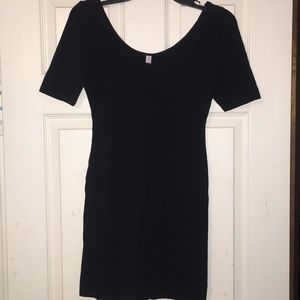 Black mini body con dress